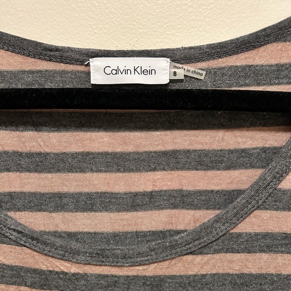 Calvin Klein Women’s Maxi Dress Striped Stretchy 3/4 Sleeve 8 - Picture 2 of 4